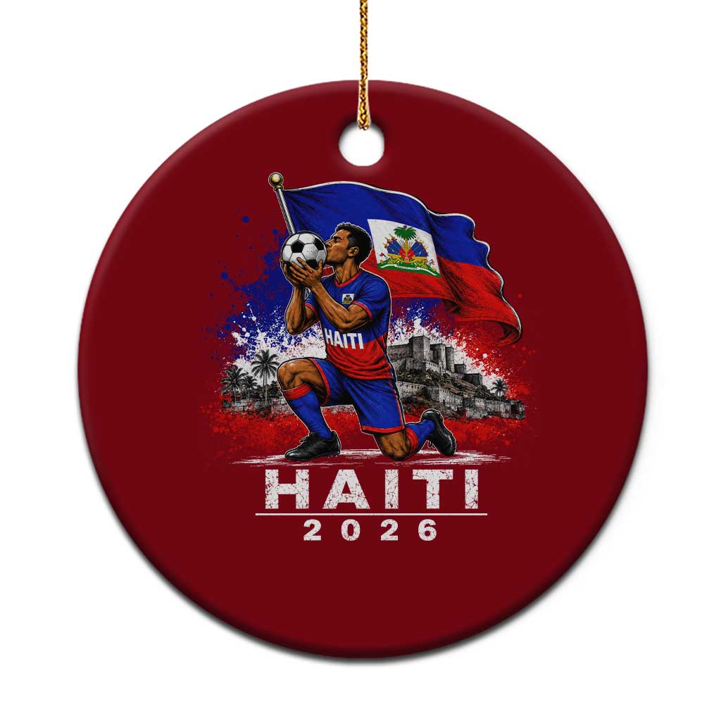 Haiti Soccer 2026 Ceramic Ornament Haitian World Football Fan Ayiti Lover