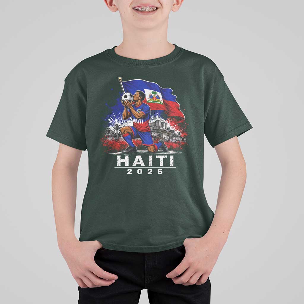 Haiti Soccer 2026 T Shirt For Kid Haitian World Football Fan Ayiti Lover