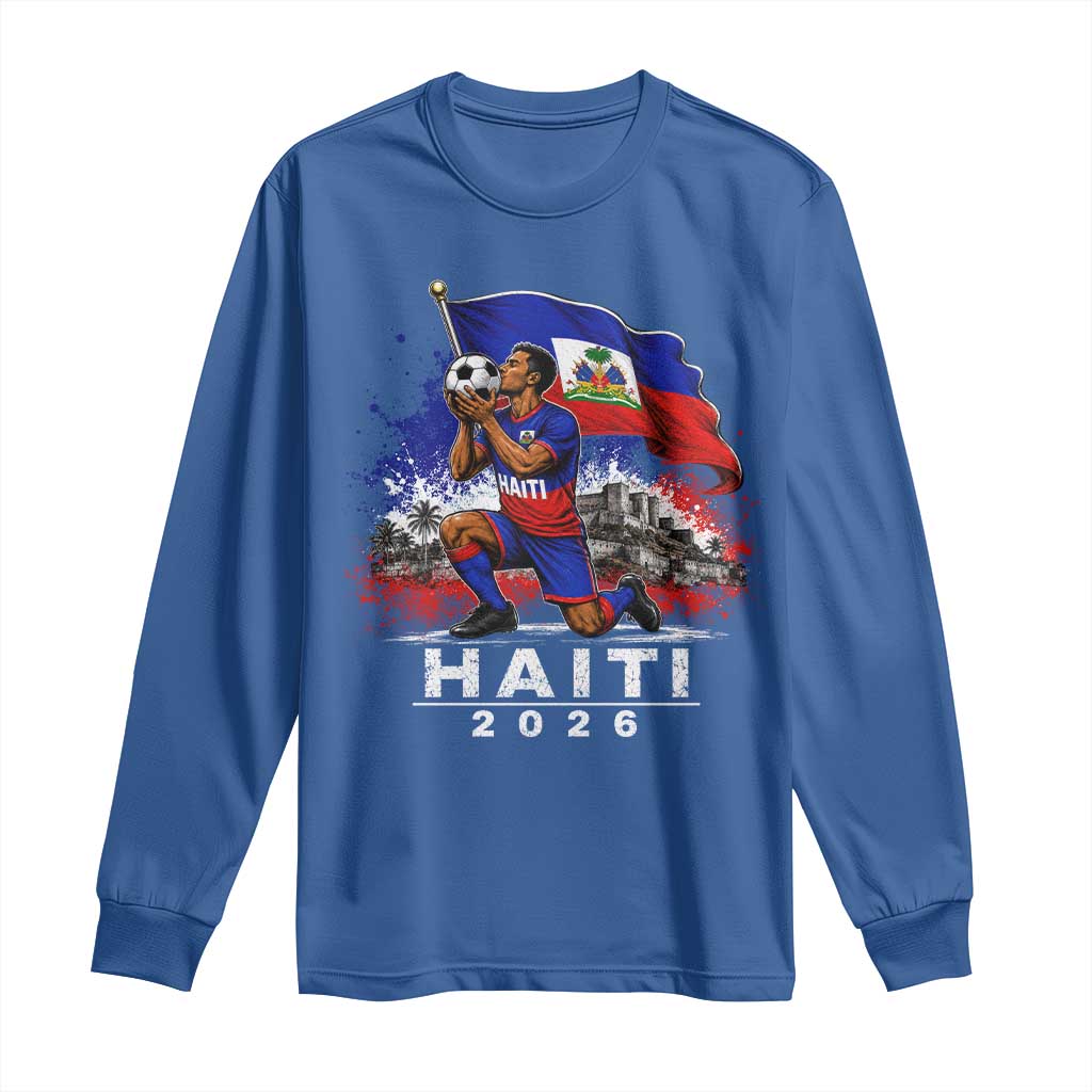 Haiti Soccer 2026 Long Sleeve Shirt Haitian World Football Fan Ayiti Lover