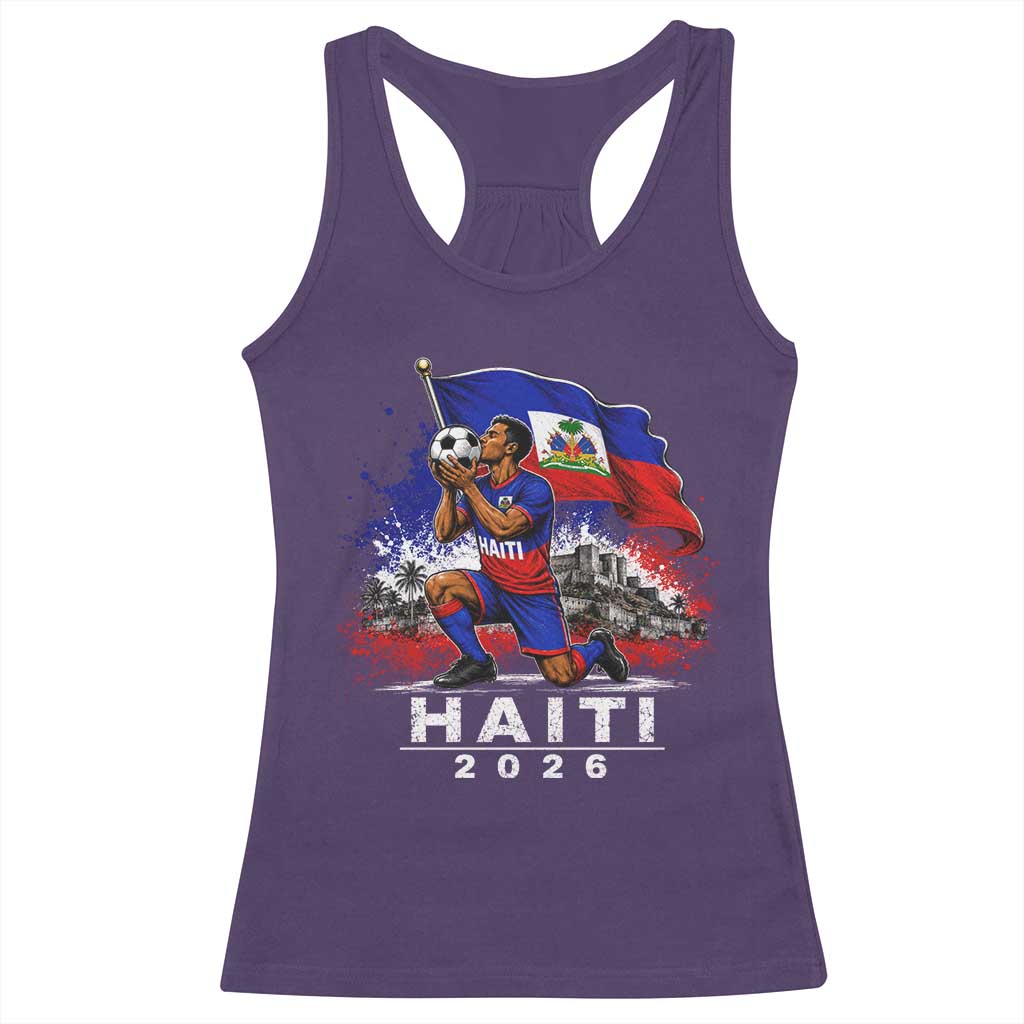 Haiti Soccer 2026 Racerback Tank Top Haitian World Football Fan Ayiti Lover