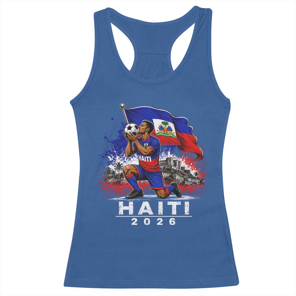 Haiti Soccer 2026 Racerback Tank Top Haitian World Football Fan Ayiti Lover