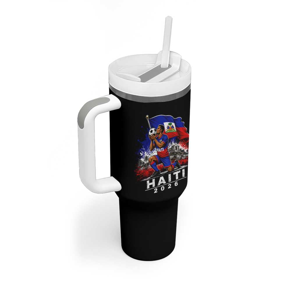 Haiti Soccer 2026 Tumbler With Handle Haitian World Football Fan Ayiti Lover
