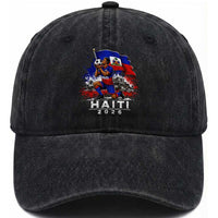 Haiti Soccer 2026 Washed Cotton Baseball Cap Haitian World Football Fan Ayiti Lover
