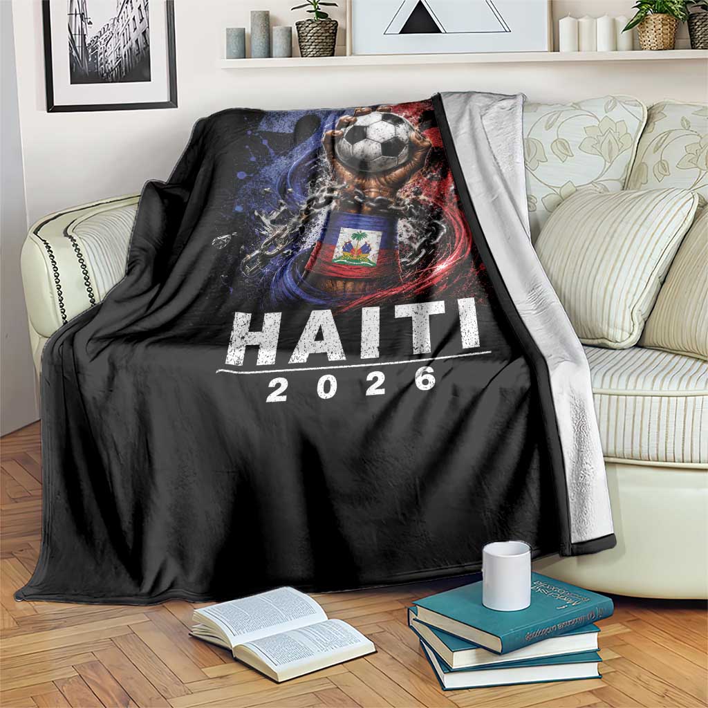 Haiti Soccer 2026 Throw Blanket World Football Fan Haitian Pride Ayiti