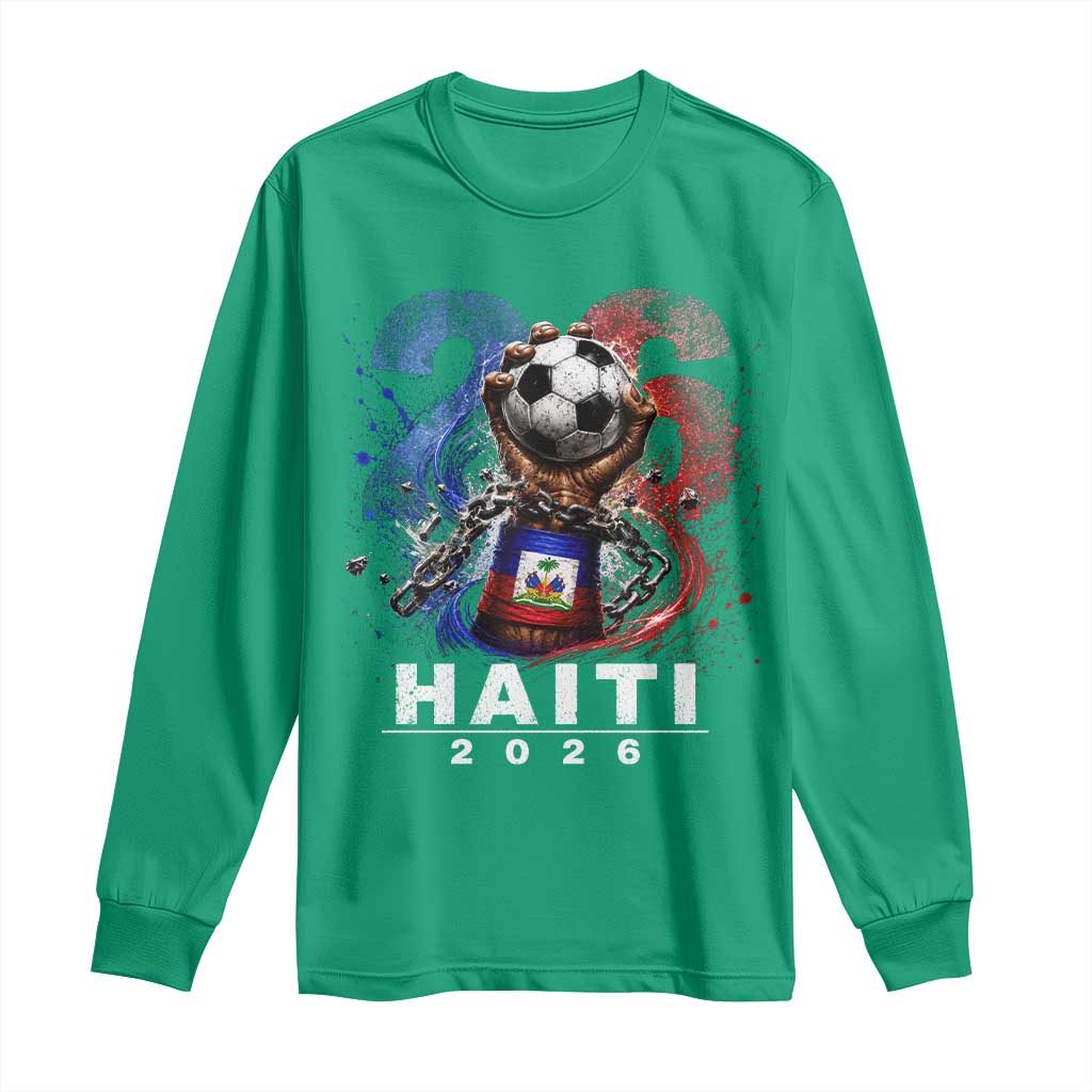 Haiti Soccer 2026 Long Sleeve Shirt World Football Fan Haitian Pride Ayiti