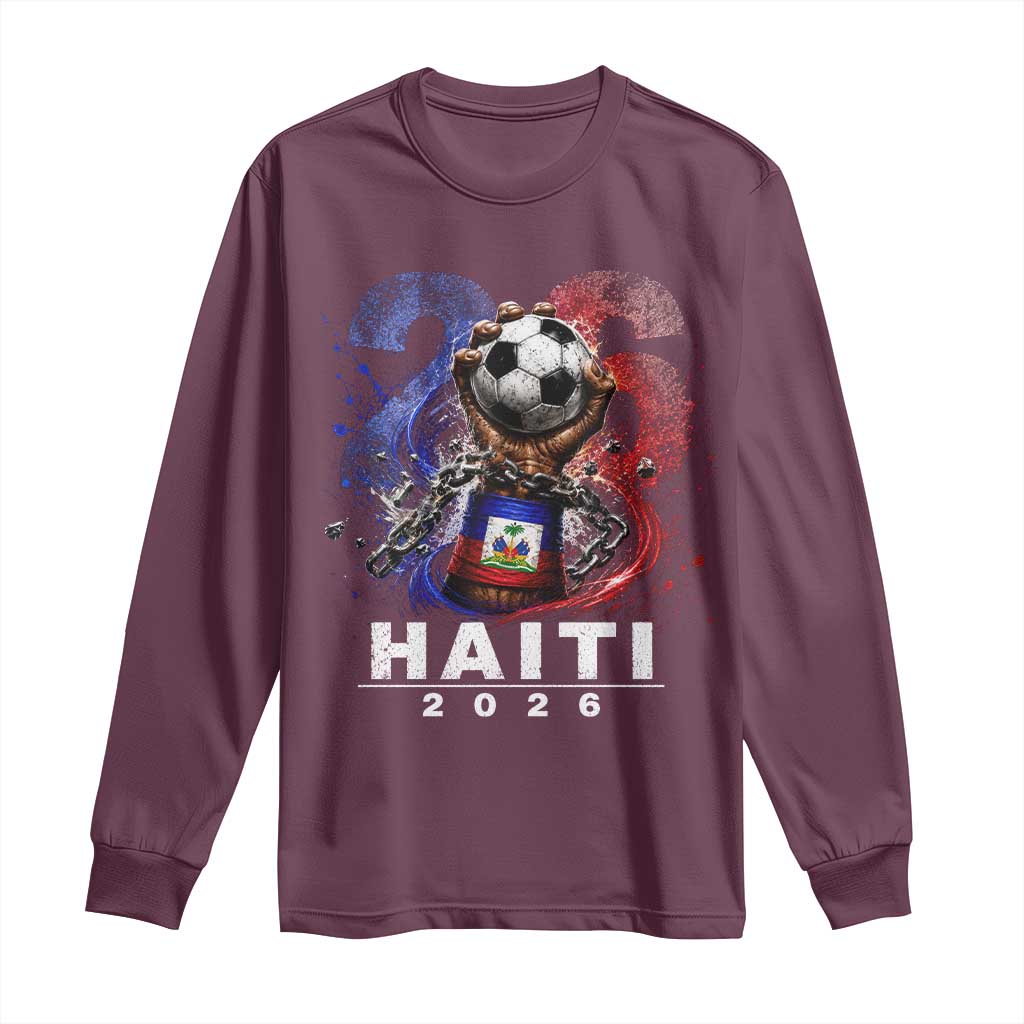 Haiti Soccer 2026 Long Sleeve Shirt World Football Fan Haitian Pride Ayiti