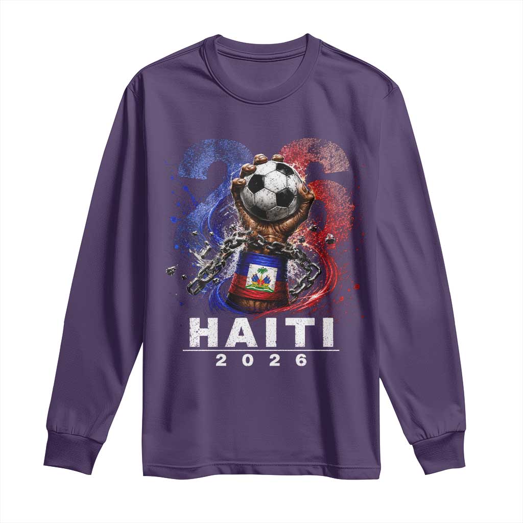 Haiti Soccer 2026 Long Sleeve Shirt World Football Fan Haitian Pride Ayiti