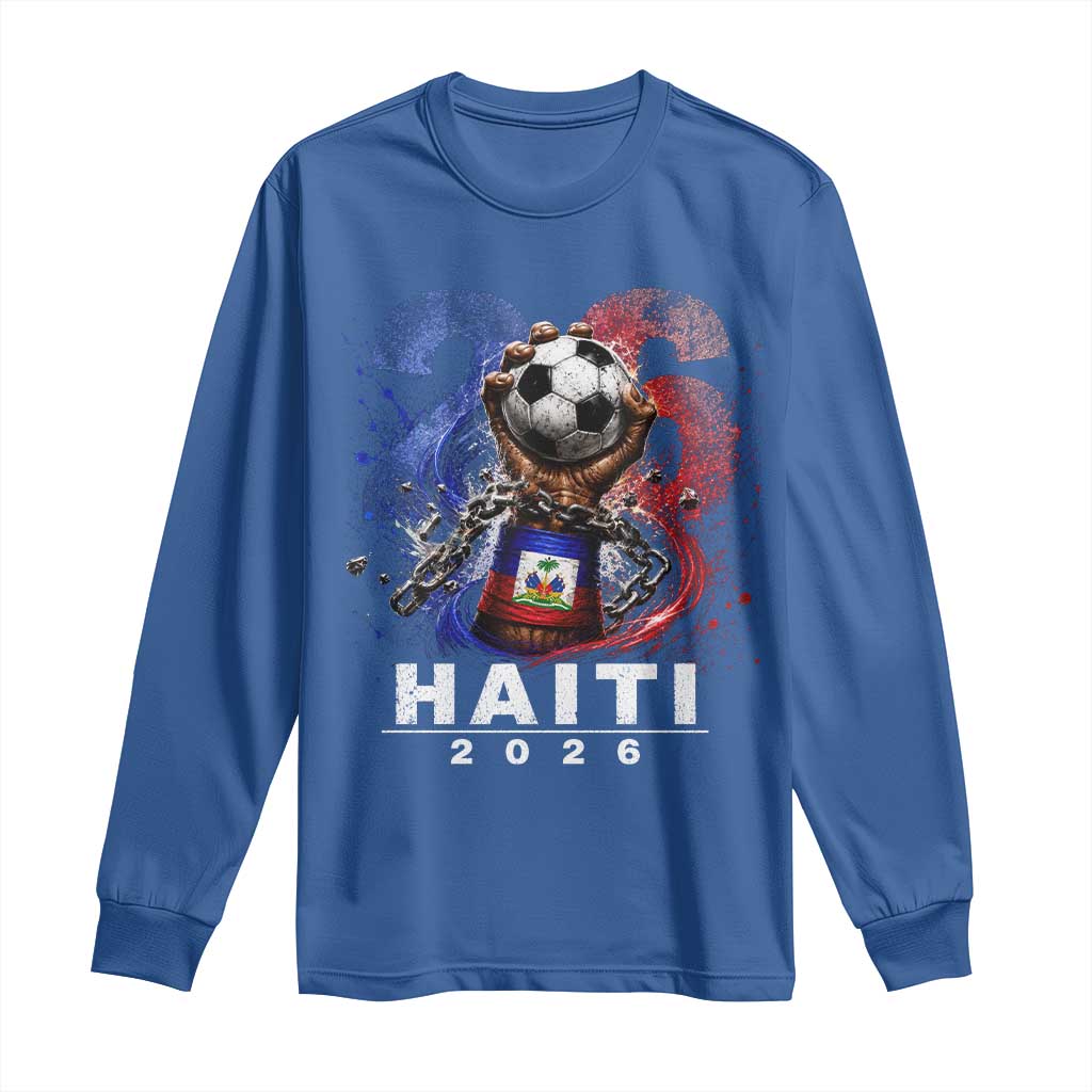 Haiti Soccer 2026 Long Sleeve Shirt World Football Fan Haitian Pride Ayiti