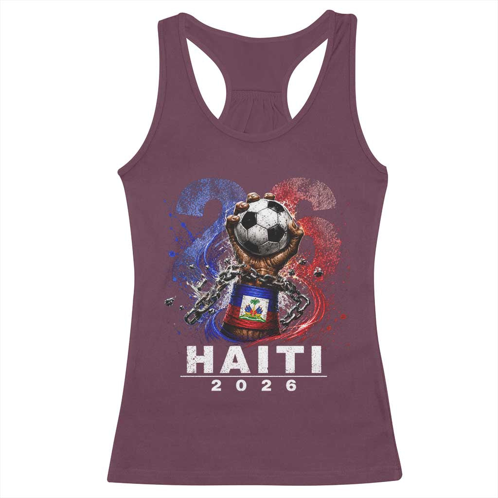 Haiti Soccer 2026 Racerback Tank Top World Football Fan Haitian Pride Ayiti