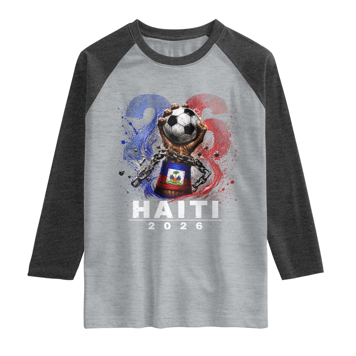 Haiti Soccer 2026 Raglan Shirt World Football Fan Haitian Pride Ayiti