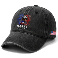 Haiti Soccer 2026 Washed Cotton Baseball Cap World Football Fan Haitian Pride Ayiti