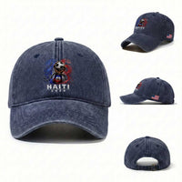 Haiti Soccer 2026 Washed Cotton Baseball Cap World Football Fan Haitian Pride Ayiti