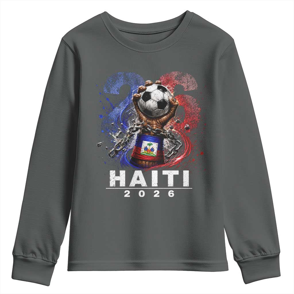 Haiti Soccer 2026 Youth Sweatshirt World Football Fan Haitian Pride Ayiti