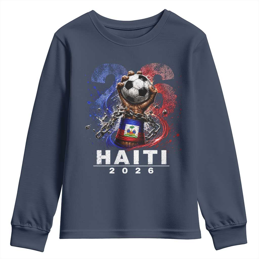 Haiti Soccer 2026 Youth Sweatshirt World Football Fan Haitian Pride Ayiti
