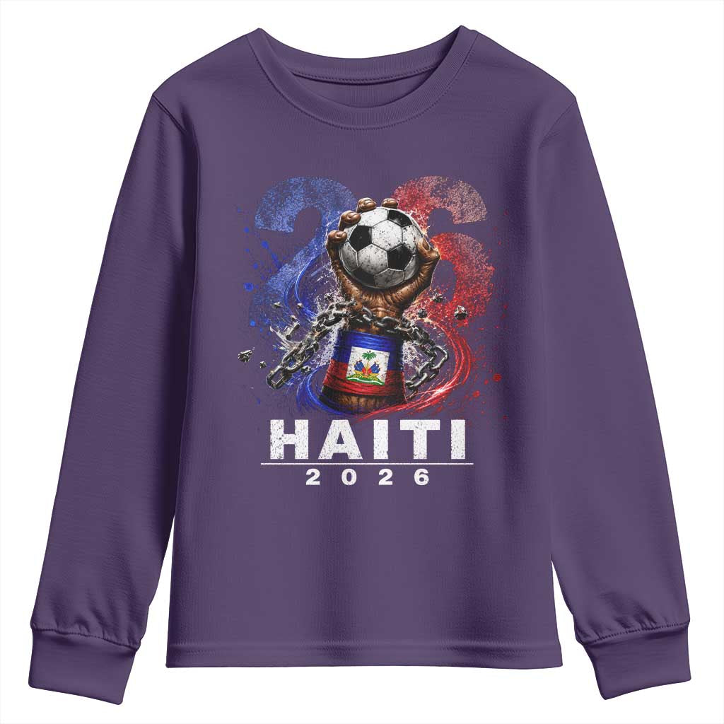 Haiti Soccer 2026 Youth Sweatshirt World Football Fan Haitian Pride Ayiti
