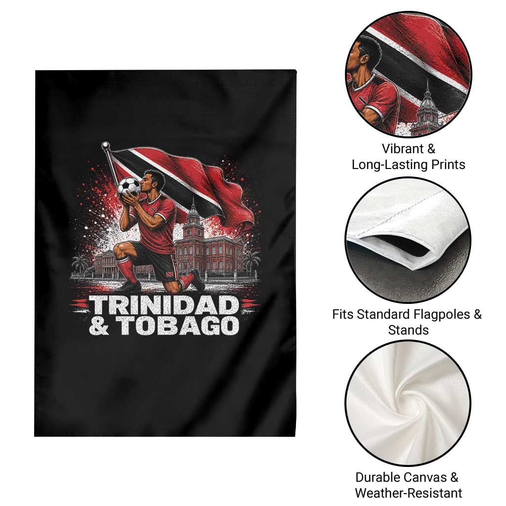 Trinidad and Tobago Soccer Garden Flag Patriotic Football Fan Caribbean Pride Gift