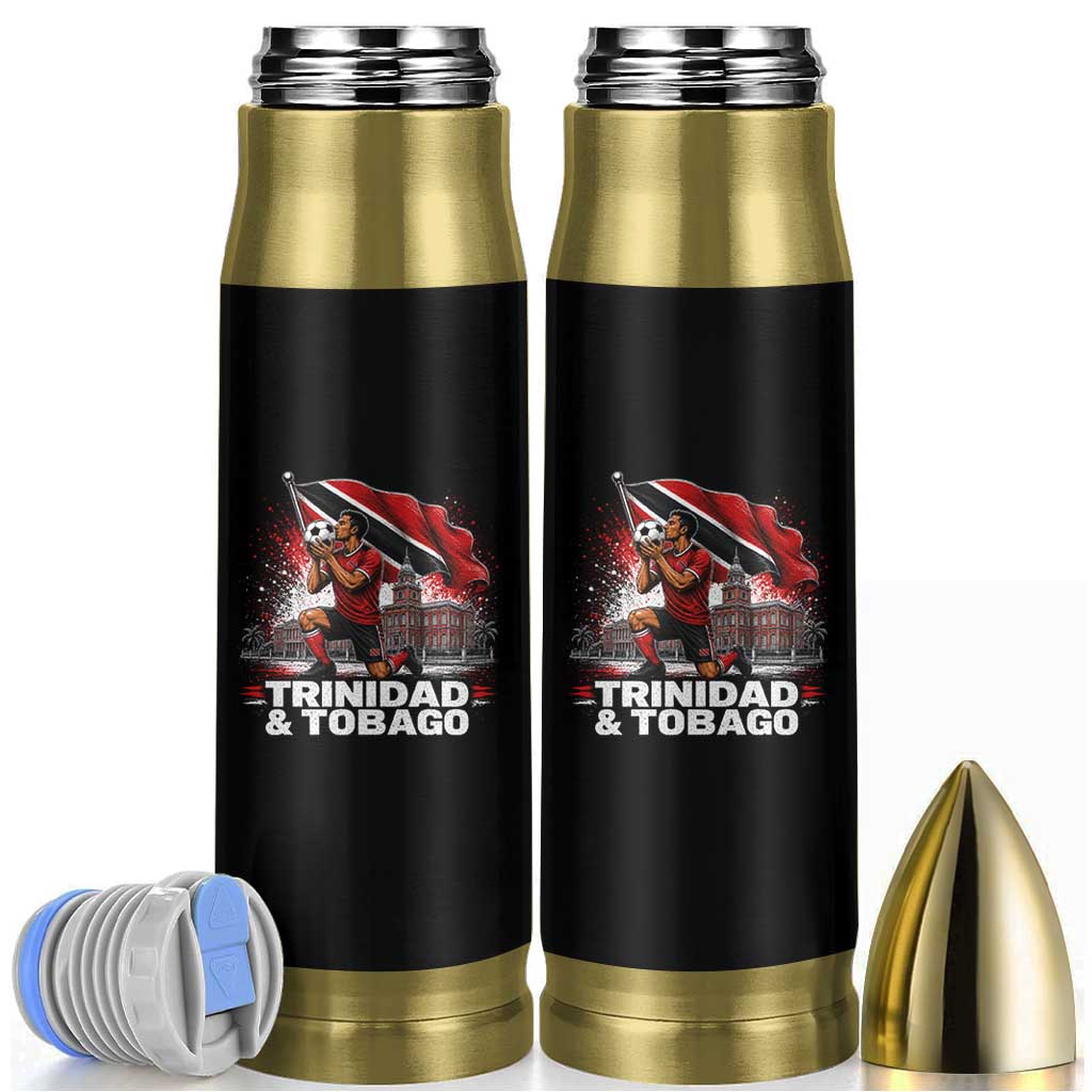 Trinidad and Tobago Soccer Bullet Tumbler Patriotic Football Fan Caribbean Pride Gift