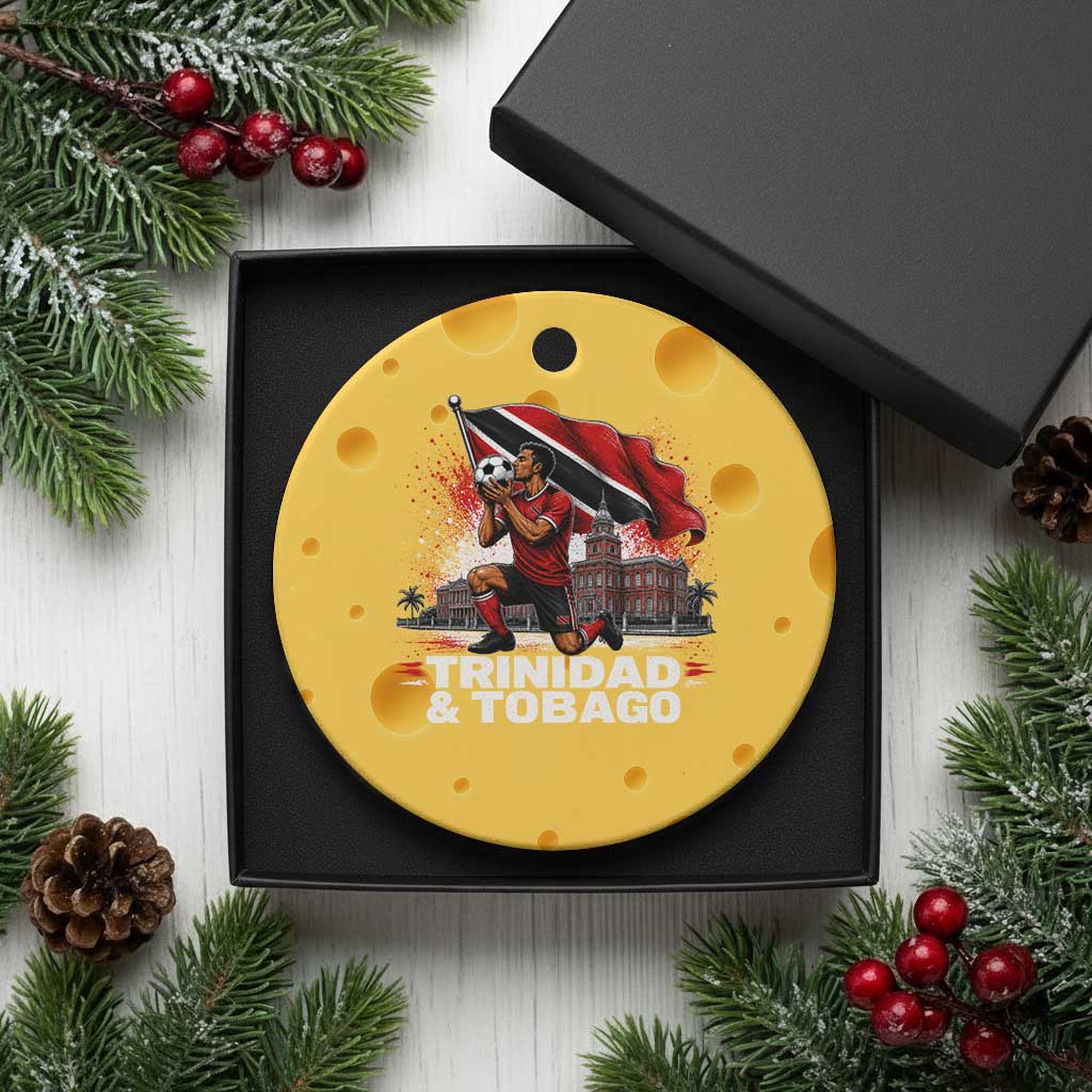 Trinidad and Tobago Soccer Ceramic Ornament Patriotic Football Fan Caribbean Pride Gift
