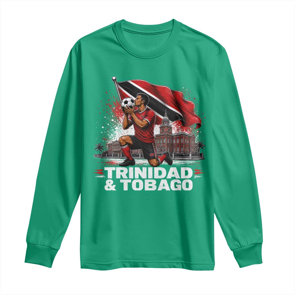 Trinidad and Tobago Soccer Long Sleeve Shirt Patriotic Football Fan Caribbean Pride Gift