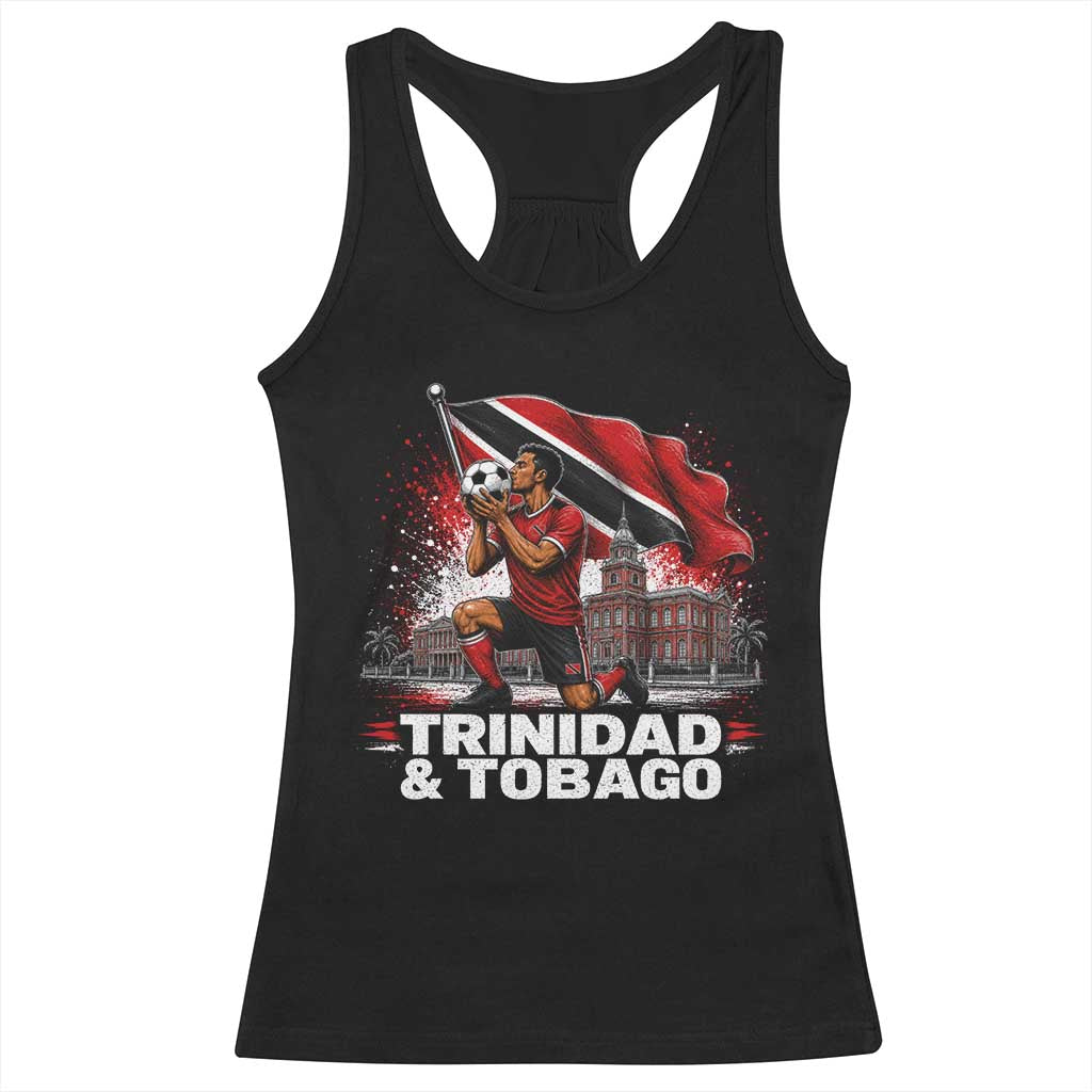 Trinidad and Tobago Soccer Racerback Tank Top Patriotic Football Fan Caribbean Pride Gift