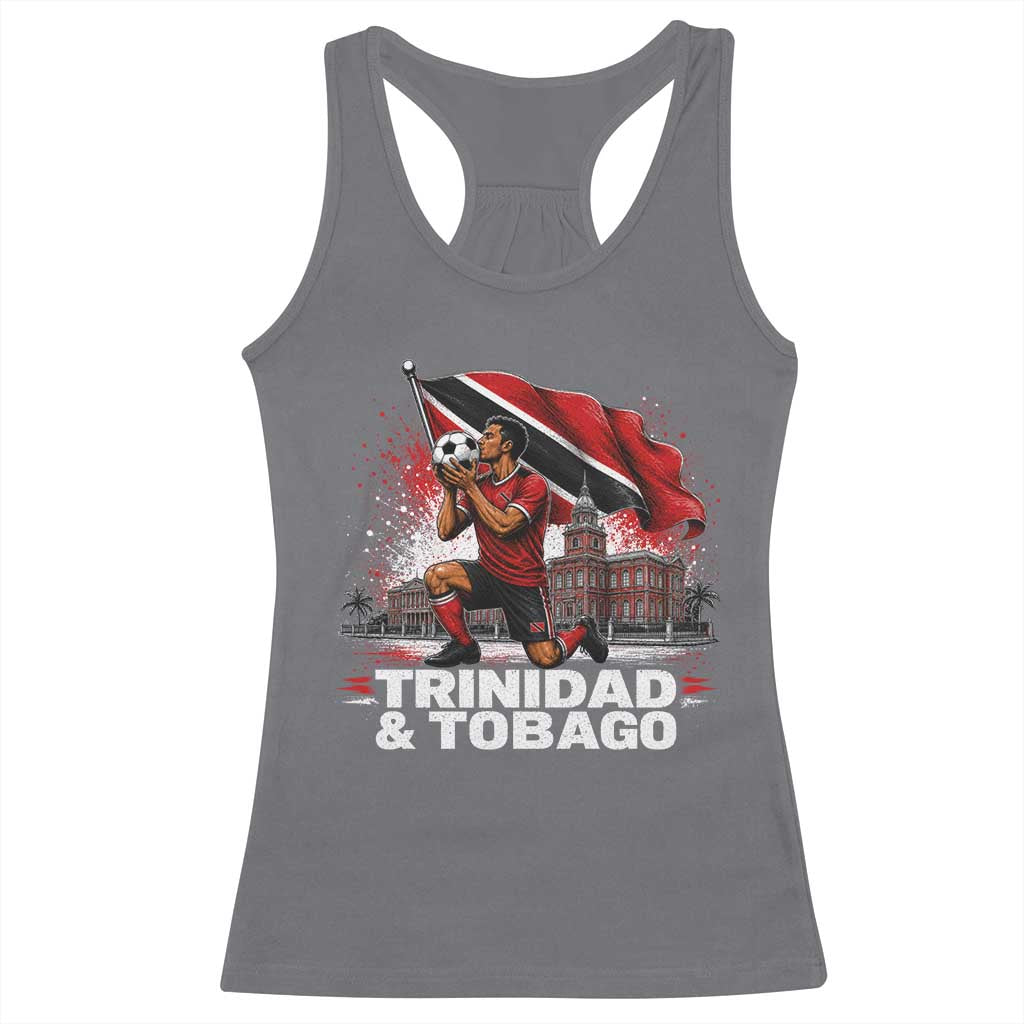 Trinidad and Tobago Soccer Racerback Tank Top Patriotic Football Fan Caribbean Pride Gift