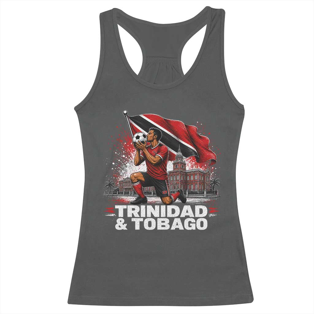 Trinidad and Tobago Soccer Racerback Tank Top Patriotic Football Fan Caribbean Pride Gift