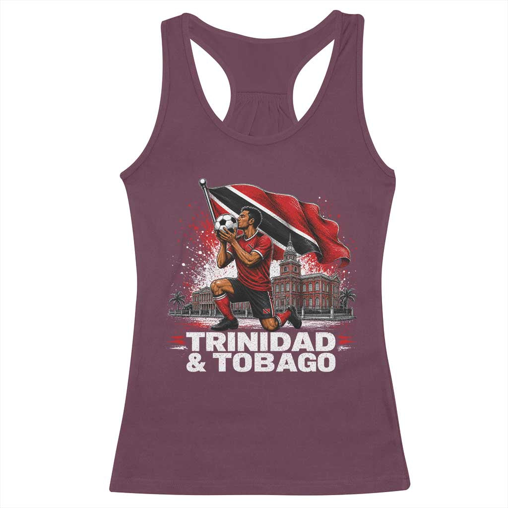 Trinidad and Tobago Soccer Racerback Tank Top Patriotic Football Fan Caribbean Pride Gift