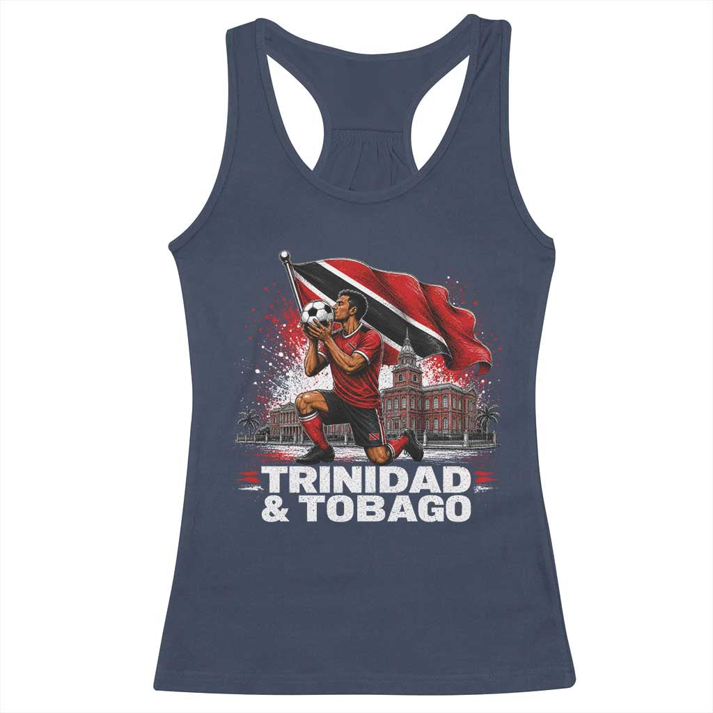Trinidad and Tobago Soccer Racerback Tank Top Patriotic Football Fan Caribbean Pride Gift