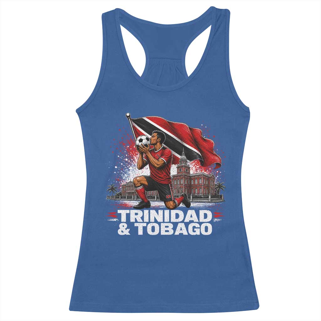 Trinidad and Tobago Soccer Racerback Tank Top Patriotic Football Fan Caribbean Pride Gift