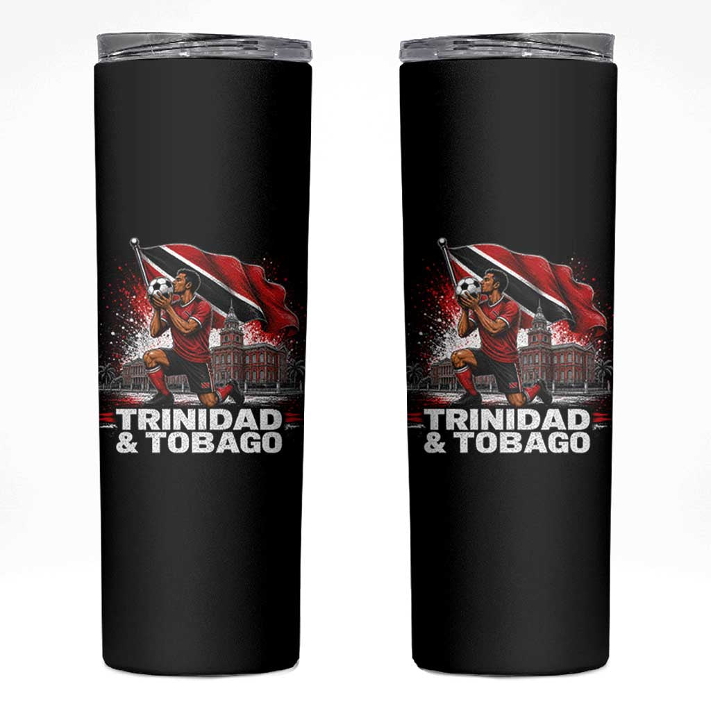 Trinidad and Tobago Soccer Skinny Tumbler Patriotic Football Fan Caribbean Pride Gift