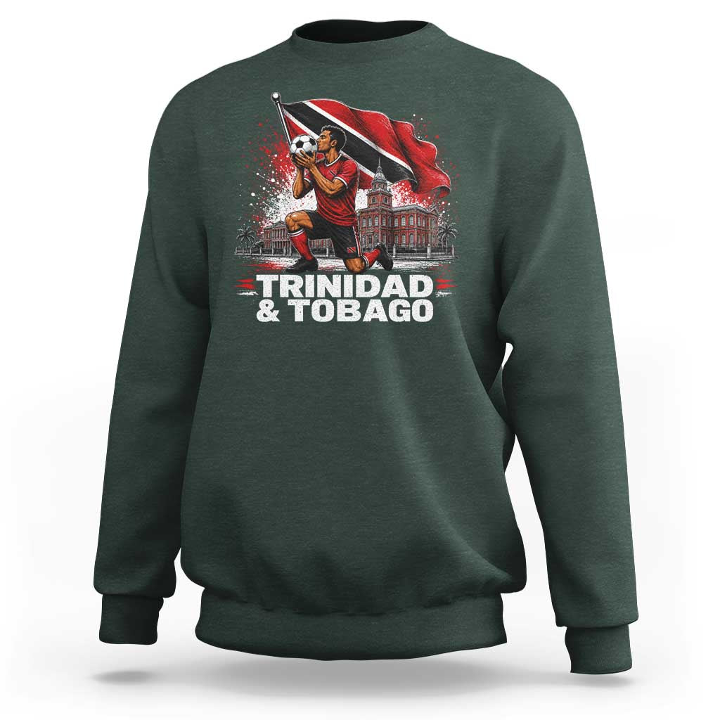 Trinidad and Tobago Soccer Sweatshirt Patriotic Football Fan Caribbean Pride Gift