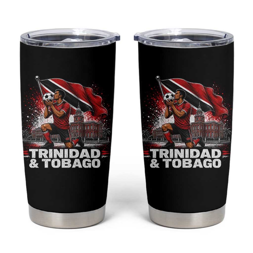 Trinidad and Tobago Soccer Tumbler Cup Patriotic Football Fan Caribbean Pride Gift