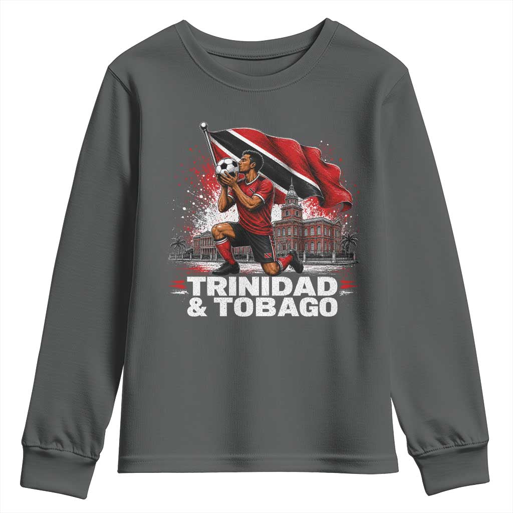 Trinidad and Tobago Soccer Youth Sweatshirt Patriotic Football Fan Caribbean Pride Gift