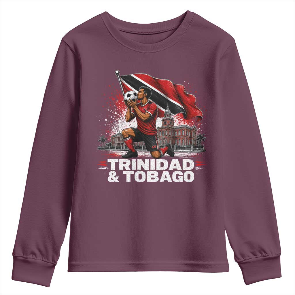 Trinidad and Tobago Soccer Youth Sweatshirt Patriotic Football Fan Caribbean Pride Gift