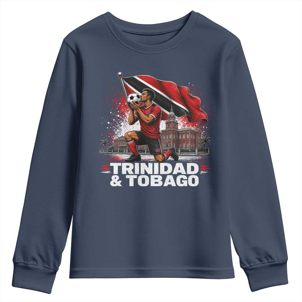 Trinidad and Tobago Soccer Youth Sweatshirt Patriotic Football Fan Caribbean Pride Gift