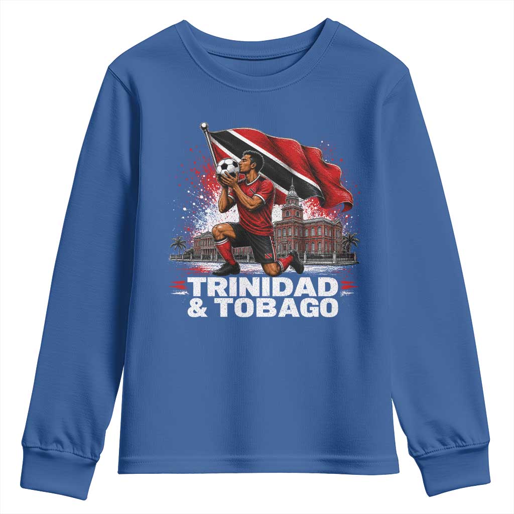 Trinidad and Tobago Soccer Youth Sweatshirt Patriotic Football Fan Caribbean Pride Gift