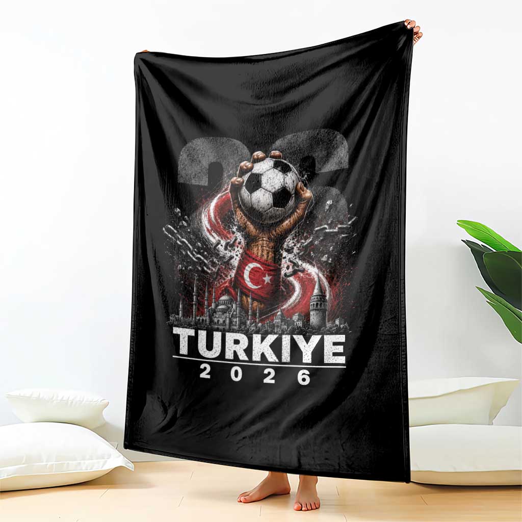 Turkish Soccer Throw Blanket Turkey Football Fan Vintage Turkish Pride
