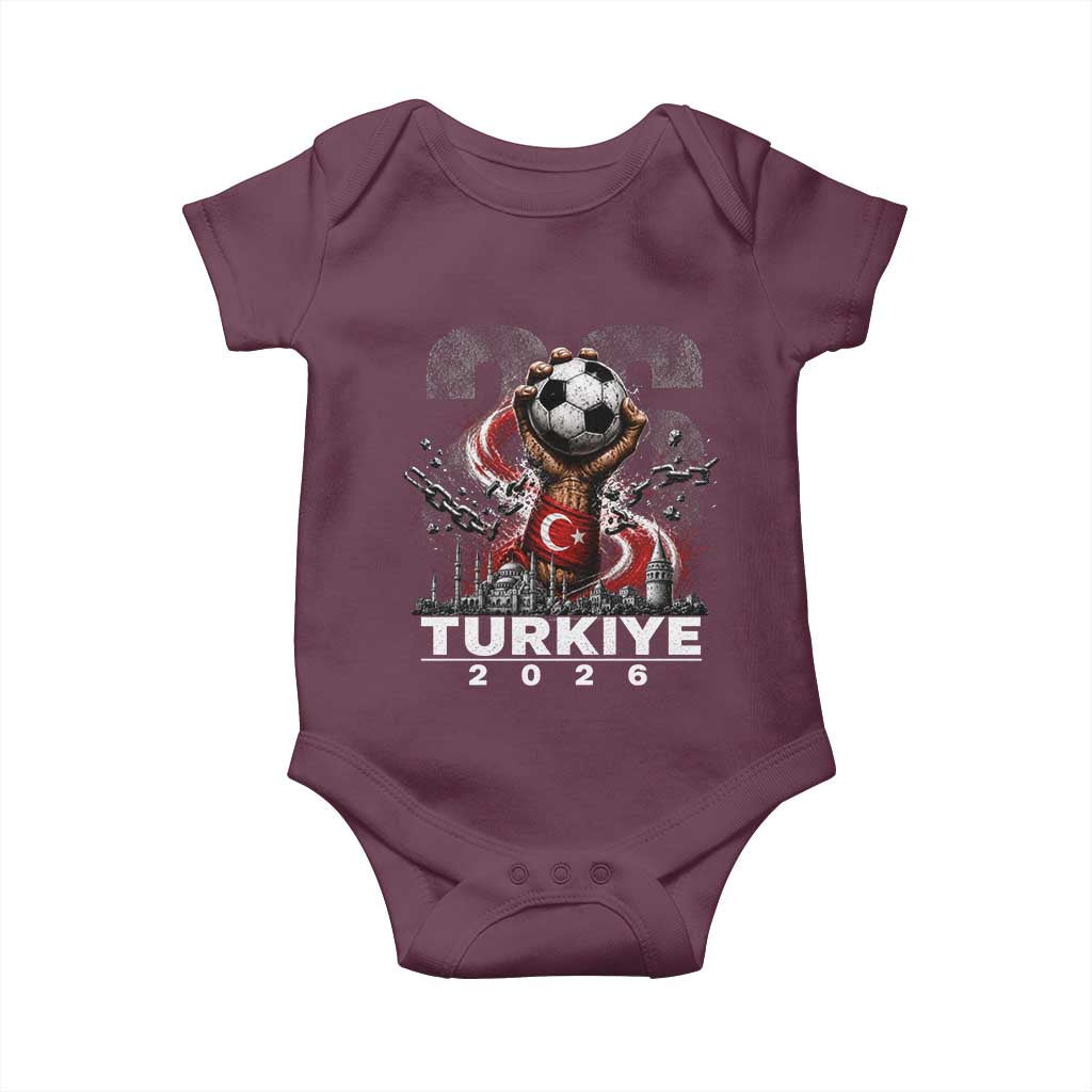 Turkish Soccer Baby Onesie Turkey Football Fan Vintage Turkish Pride