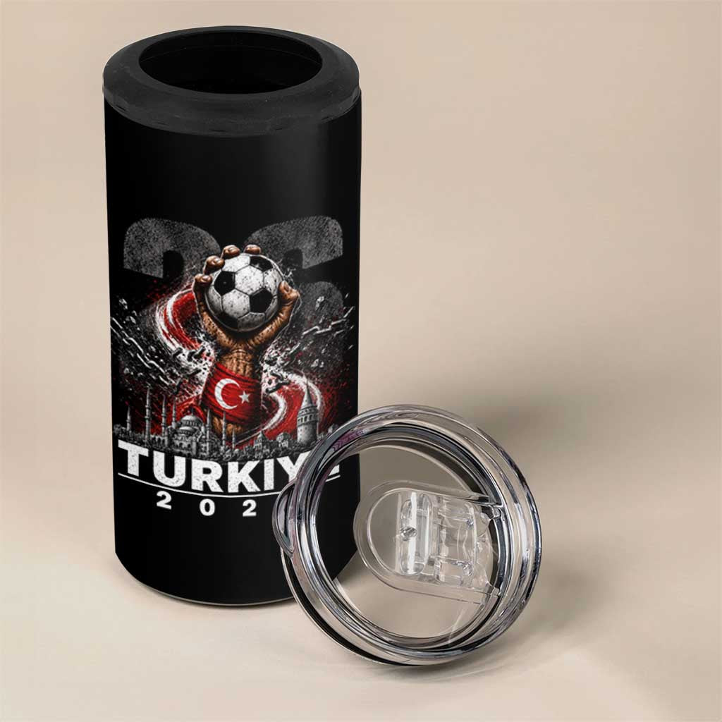 Turkish Soccer 4 in 1 Can Cooler Tumbler Turkey Football Fan Vintage Turkish Pride