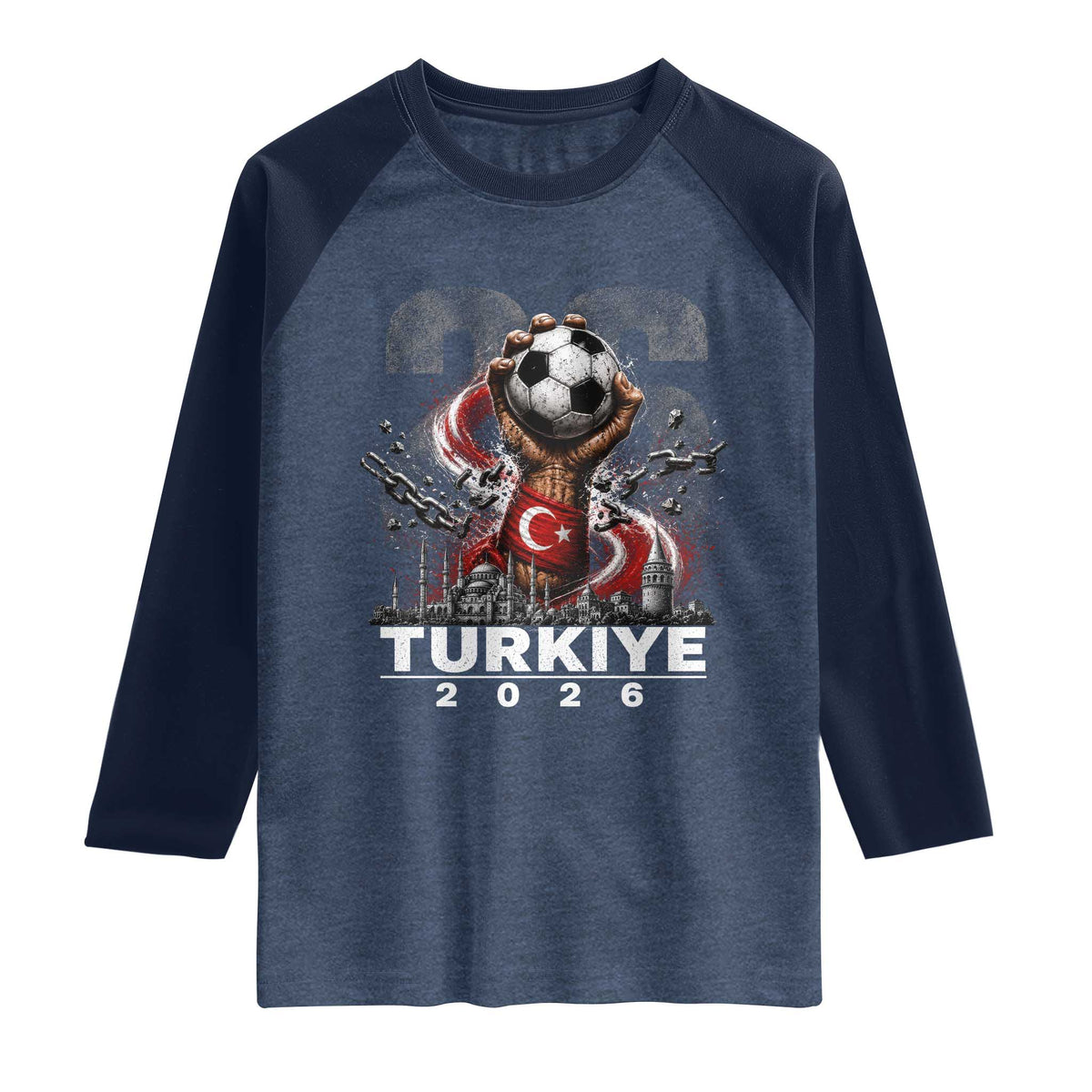 Turkish Soccer Raglan Shirt Turkey Football Fan Vintage Turkish Pride