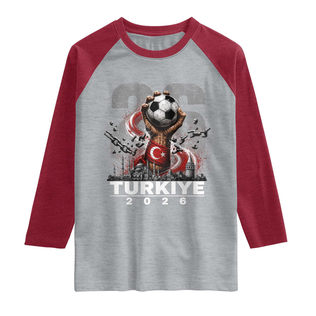 Turkish Soccer Raglan Shirt Turkey Football Fan Vintage Turkish Pride