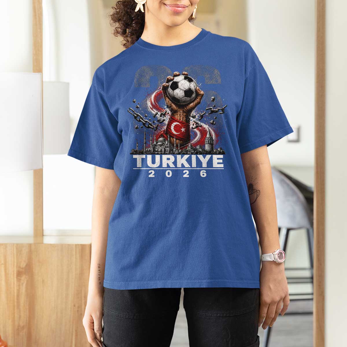 Turkish Soccer T Shirt For Women Turkey Football Fan Vintage Turkish Pride