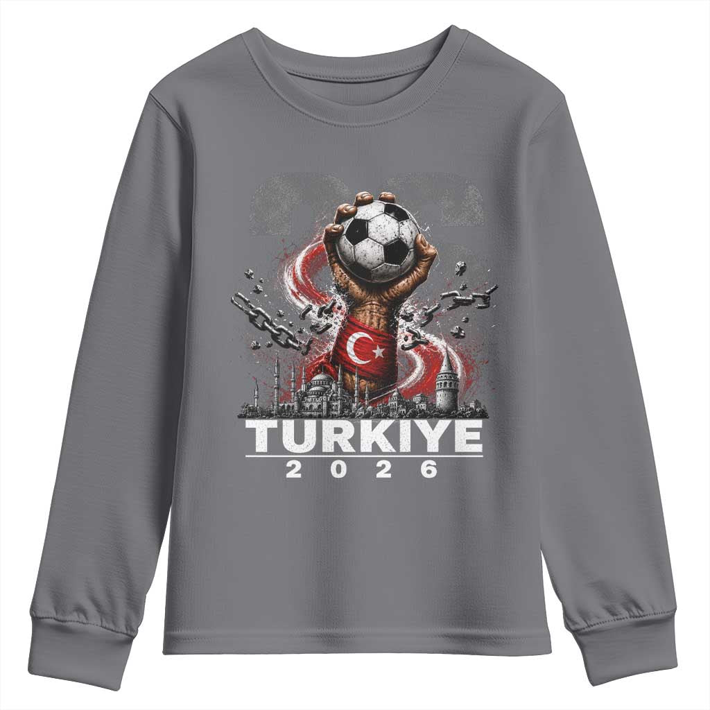 Turkish Soccer Youth Sweatshirt Turkey Football Fan Vintage Turkish Pride