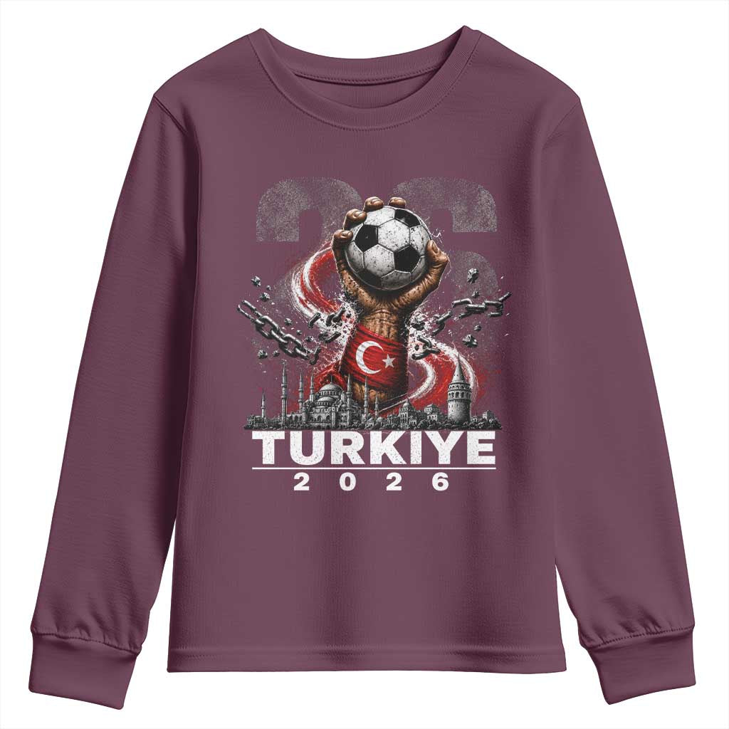 Turkish Soccer Youth Sweatshirt Turkey Football Fan Vintage Turkish Pride