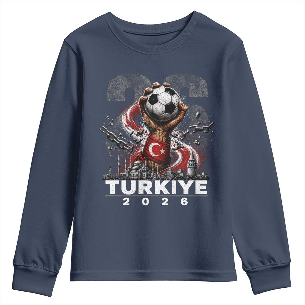 Turkish Soccer Youth Sweatshirt Turkey Football Fan Vintage Turkish Pride