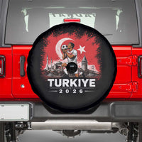Turkish Soccer 2026 Spare Tire Cover Turkey Football Fan Vintage Turkish Pride