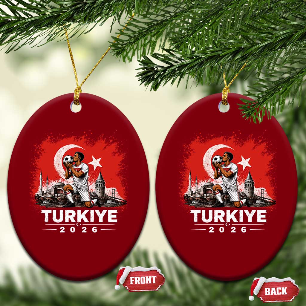 Turkish Soccer 2026 Ceramic Ornament Turkey Football Fan Vintage Turkish Pride