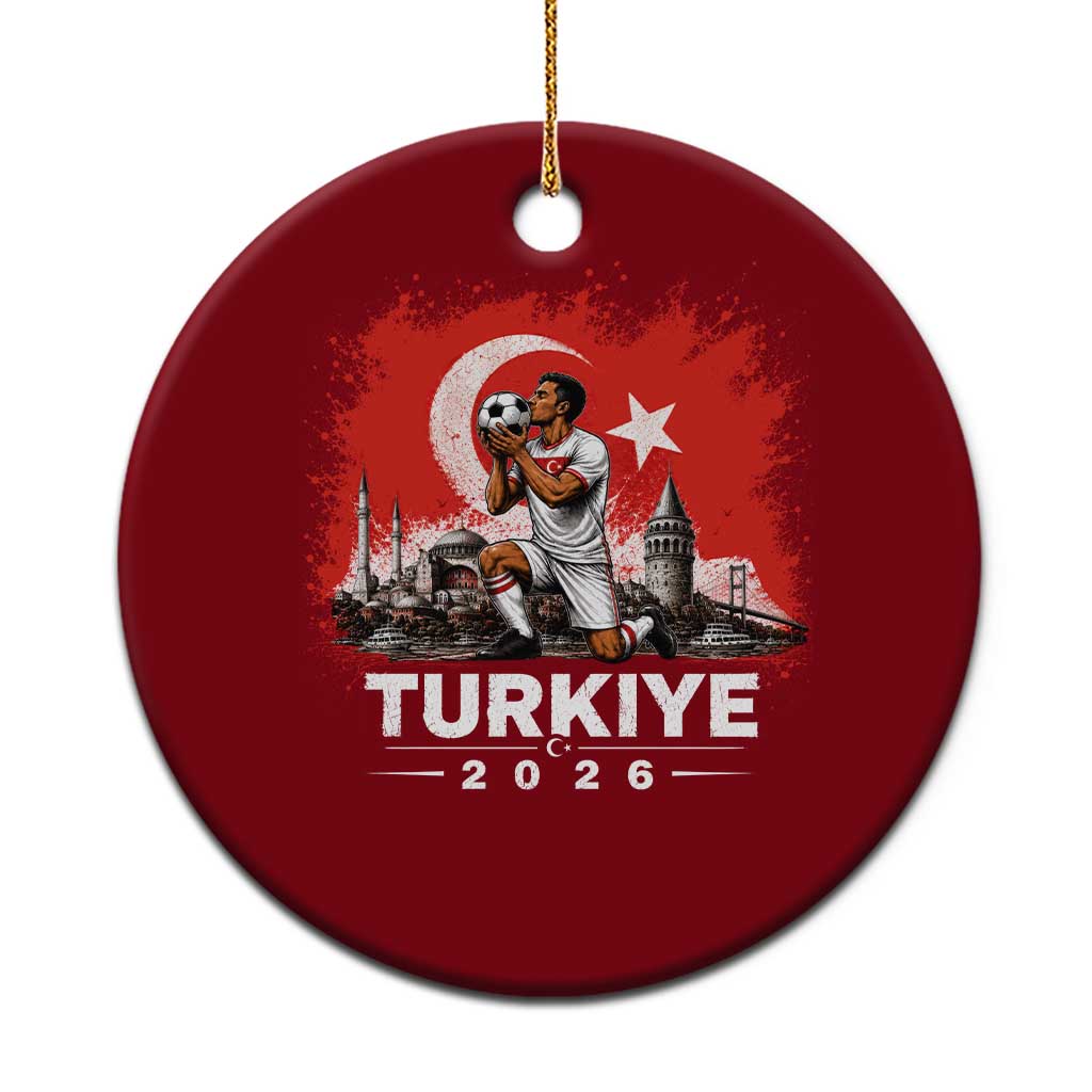 Turkish Soccer 2026 Ceramic Ornament Turkey Football Fan Vintage Turkish Pride