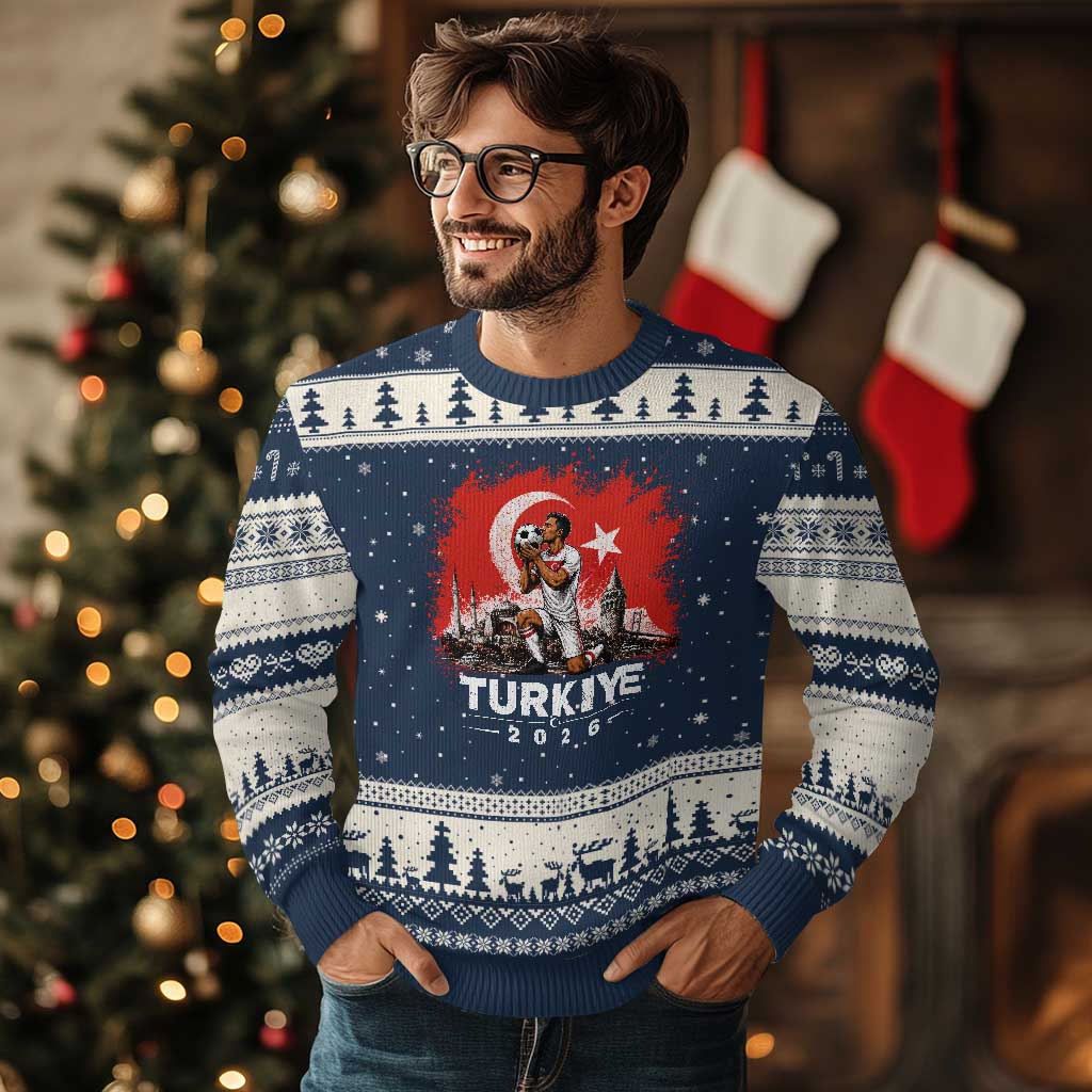 Turkish Soccer 2026 Ugly Christmas Sweater Turkey Football Fan Vintage Turkish Pride