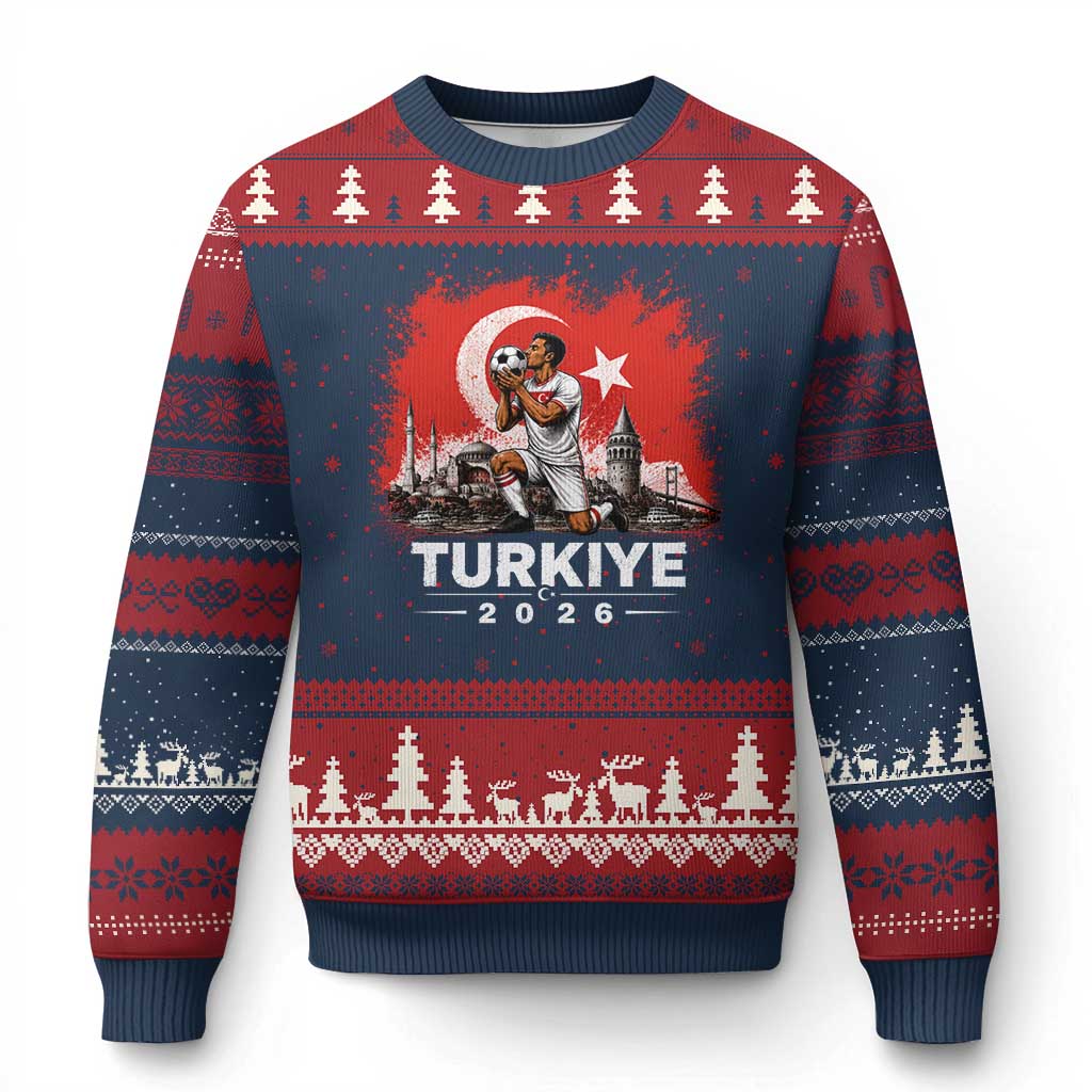 Turkish Soccer 2026 Ugly Christmas Sweater Turkey Football Fan Vintage Turkish Pride